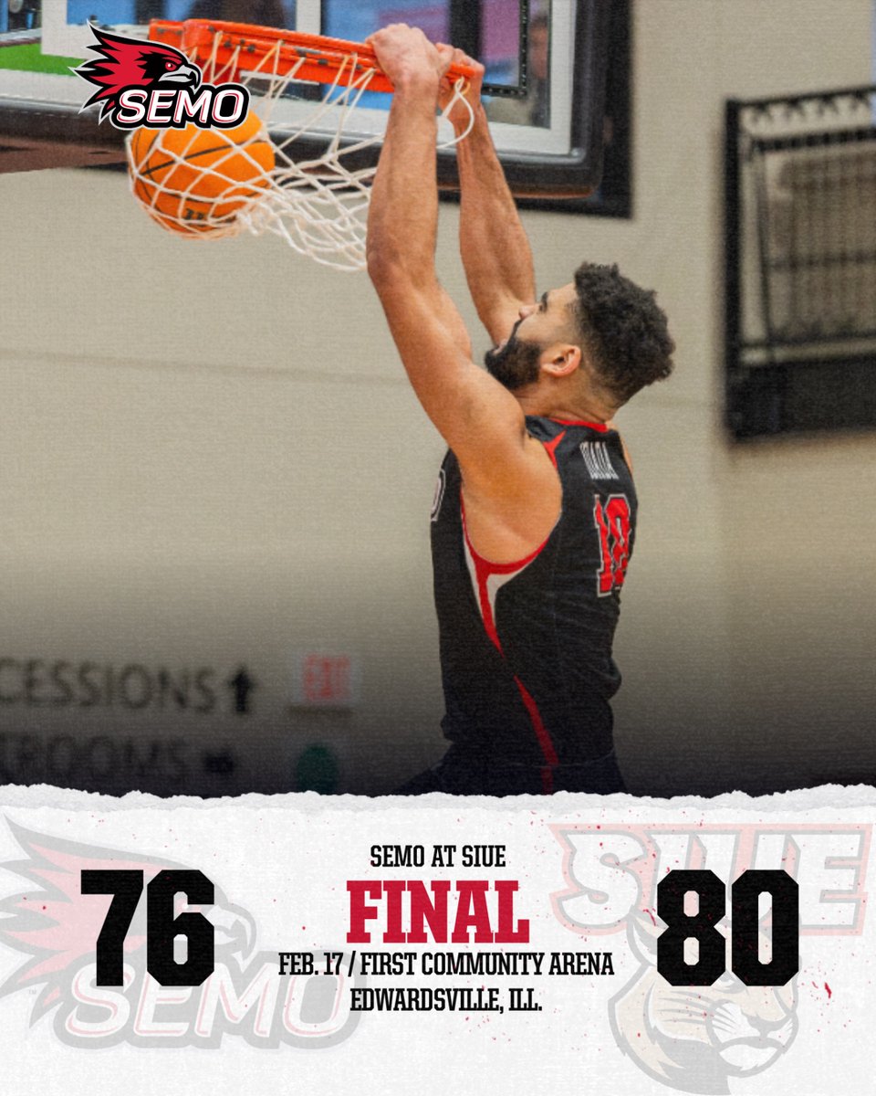 SEMO plays hard and battles to the end. Cougars, however, hang on for the win. Marqueas Bell leads the way with a season-high 18 points in his first career start.