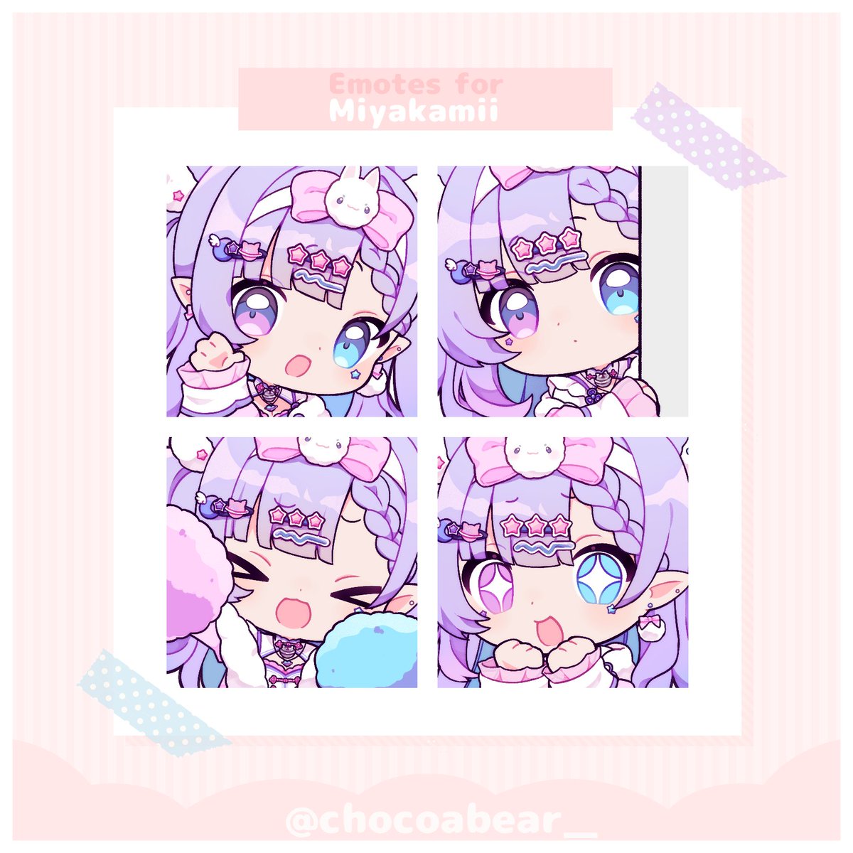 nemuuriin's tweet photo. ︵‿୨♡୧‿︵
 ❥ ych emotes for @.miyakamii 💜!~
 . . . https://t.co/LZOTYxIbgR