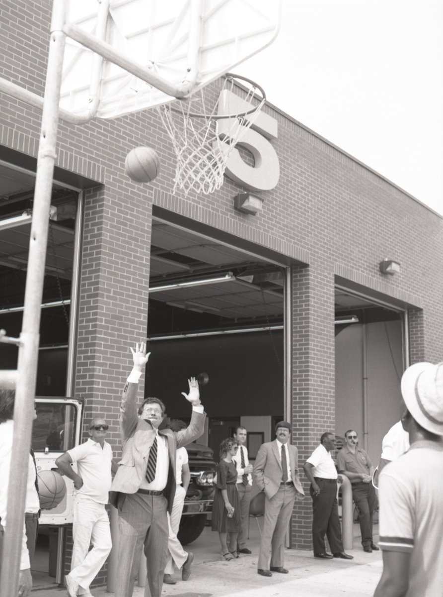 Did you know that <a href="/Pacers/">Indiana Pacers</a> owner Herb Simon could make it rain? TBT to 1984; he joined Mayor Hudnut, <a href="/ClarkKelloggCBS/">Clark Kellogg</a>, &amp; Jerry Sichting at Firehouse #5 in Indy. Mr. Simon is currently the longest current serving owner in the <a href="/NBA/">NBA</a>. Original @ bit.ly/4bEeQoZ