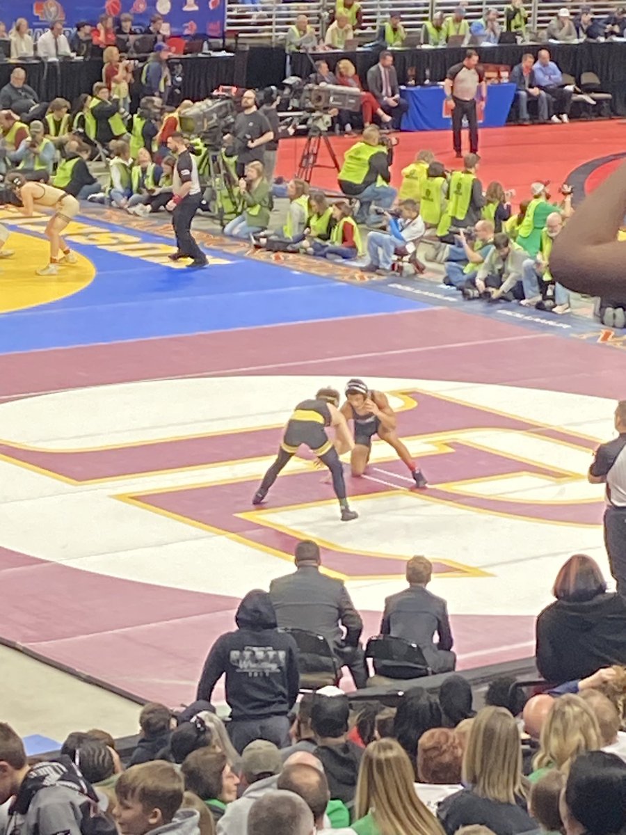 Tanner Hosick falls 3-5 in OT of the state finals. Absolutely tremendous season and career!!!!!