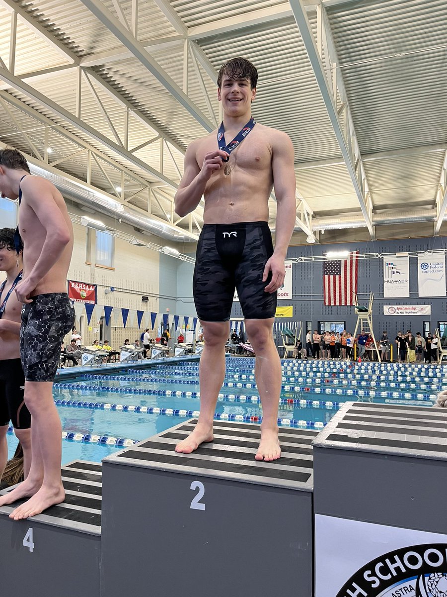 Junior Micah Churchill places 2nd in the 200 IM!!💜