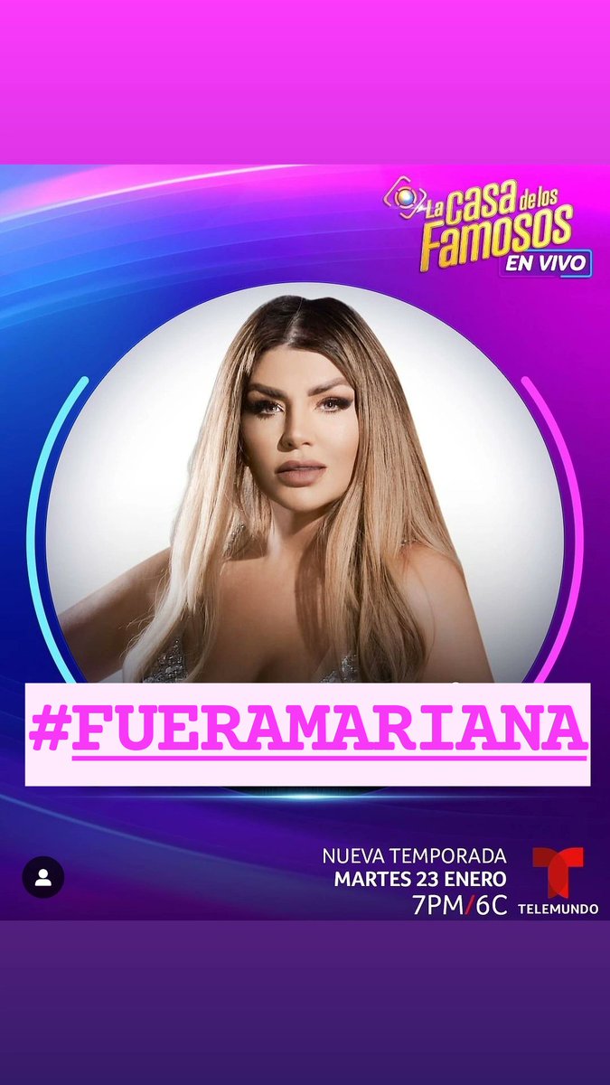 Recuerden el objetivo #FueraMariana 
Para que siga hablando mal de Thali pero en su cara en las galas. A ver si de verdad tiene los huevos como ella dice! 

#LCDLF4 #LCDLF #LaCasaDeLosFamosos4 #LaCasaDeLosFamosos