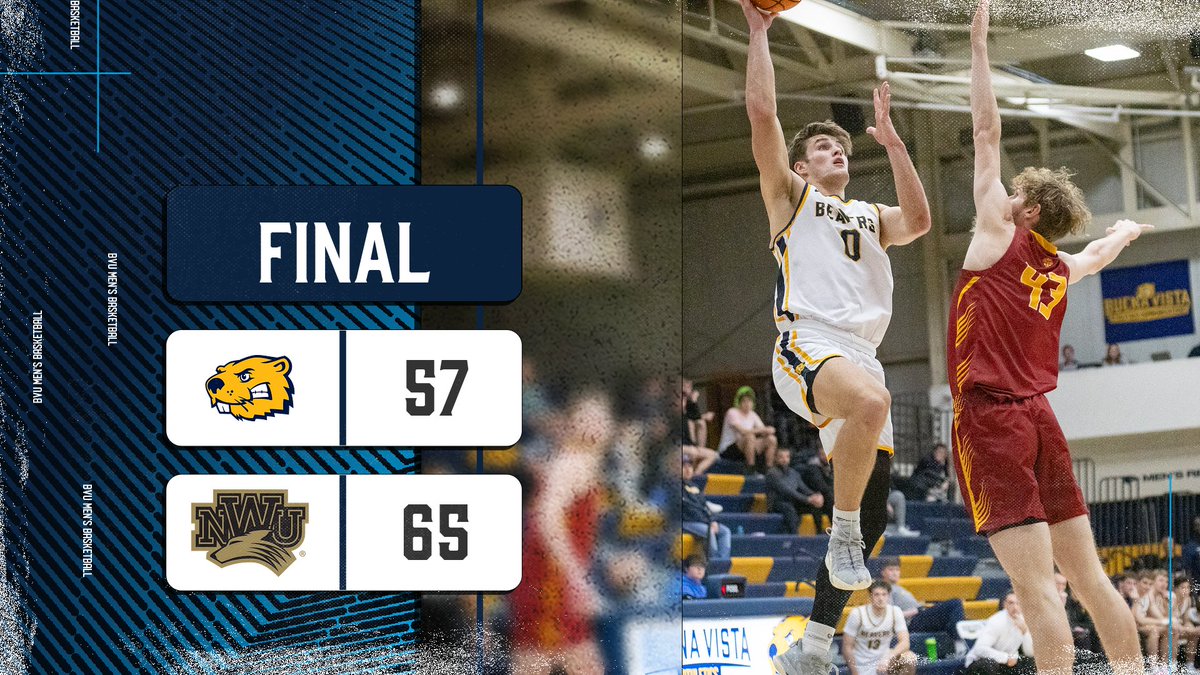 BVUMBasketball's tweet photo. FINAL: BVU 57, Wesleyan 65. The Beavers gave #1 seed Prairie Wolves all they could handle. Gunner Reed led the Beavers with 15 and 11 grabs off the board. 

NEXT: The Beavers face the #3 seed in the A-R-C Tournament this Tuesday. #BeaverNation #BeaversBuild https://t.co/67GZ5JD7Pl
