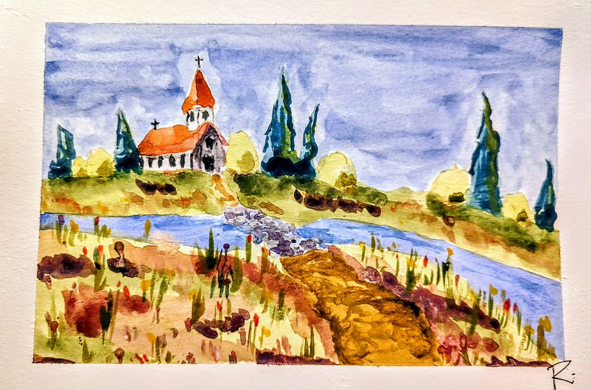 Church Hill, watercolor 
#watercolor #paintings #artwork #impressionism