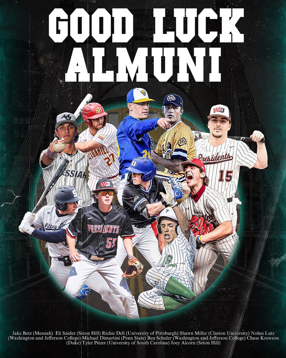 Congratulations to our ALUMNI who are currently playing in their college seasons. Good luck boys!!⚾️