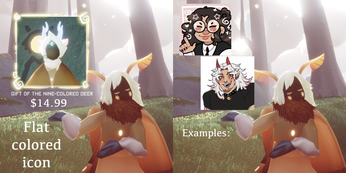 rubescent_starz's tweet photo. ⭐️Mika’s IAP commissions!⭐️

Note: Please read the TOS before proceeding!

🎟️Gift of the Nine-Colored Deer [OPEN]
🎟️Radiance of the Nine-Colored Deer [OPEN]

#skychildrenofthelight #skycotl #iapcommissions #skyiapcommissions #art #illustration #ArtistsOfTwitter https://t.co/tdfNmFfuja