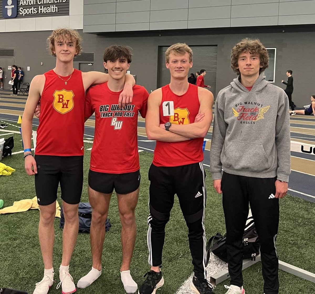 JStanford44's tweet photo. @BigWalnutEagles @BWEaglesTrack Big Walnut boys indoor 4x800 team wins today at Akron, moves up to Ohio ranked #7, claims a new school record, punches their ticket to the State meet, and qualifies for Nationals. Great race boys! Austyn Fox, @caleborland, @EmilStanford, @EliLengl https://t.co/GRFzrCNVcO