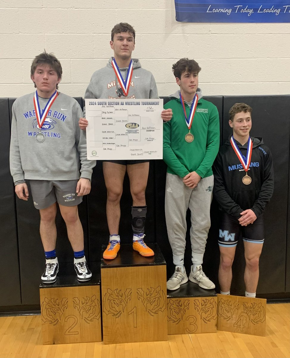MiltonSports's tweet photo. Congrats to our 5 Wrestlers moving on to Districts next weekend. 
4th - Tyler Stokes
2nd - Ty Locke
2nd - Nate Lopez 
1st - Alex Hoffman
1st - Cale Bastian https://t.co/zXoa1zz47y