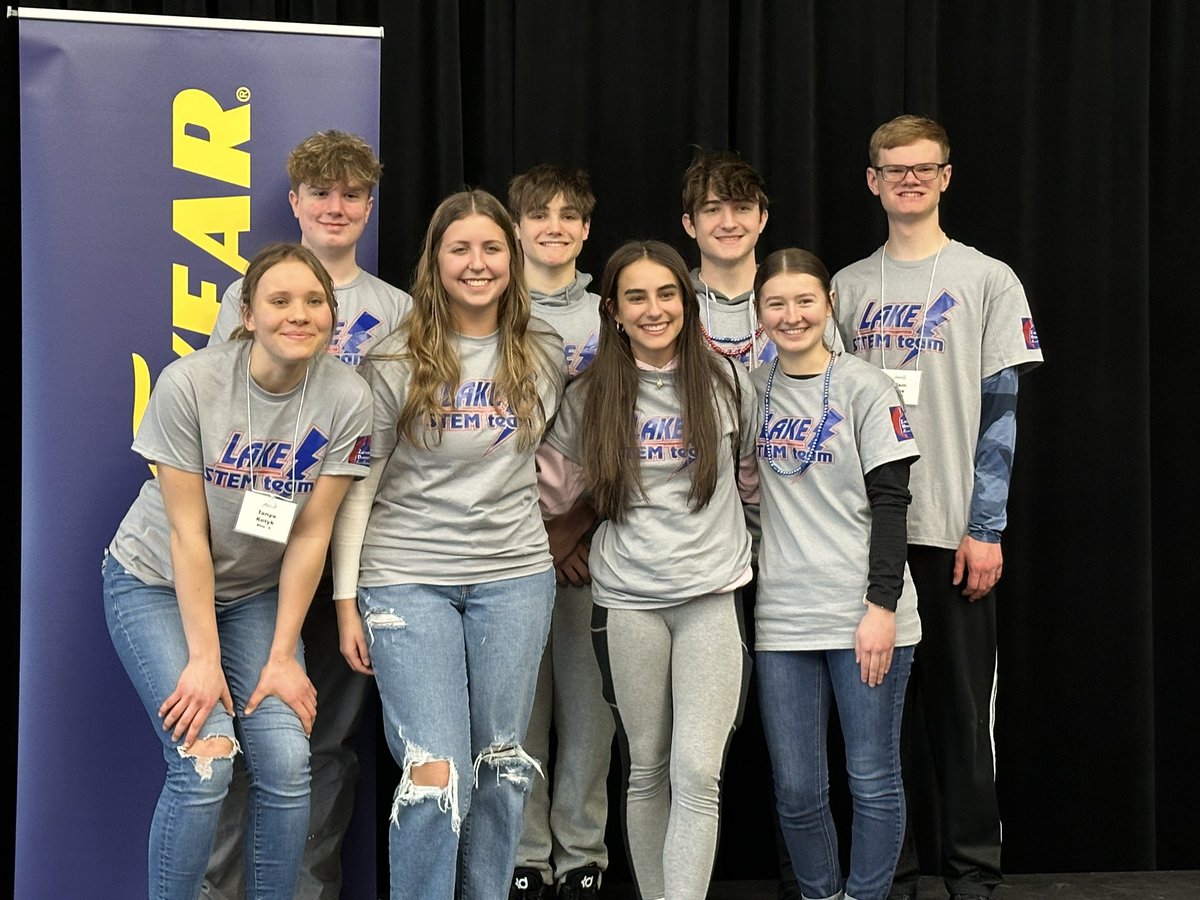 The Lake STEM Team placed 2nd at the <a href="/goodyear/">Goodyear</a> Rube Goldberg Competition.  Congratulations  for their achievement! A few members of the team were not available for the picture. #LakeSTEM
