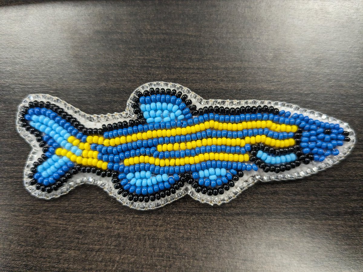 I work with awesome people, check out this amazing beaded #zebrafish from student extraordinaire Raya!