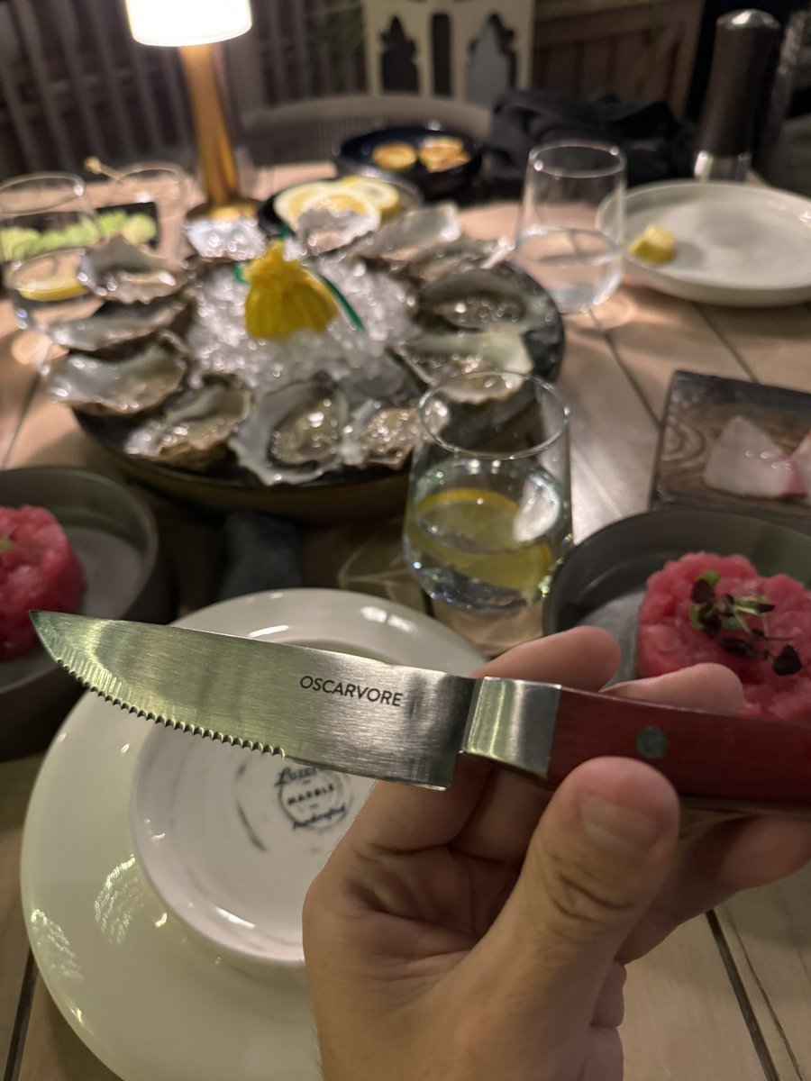 Visited this restaurant in Dubai so many times They made me a custom knife with my name on it 🥰