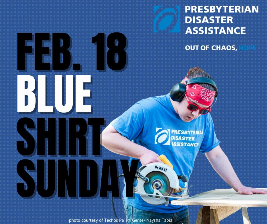 PresbyterianCPJ's tweet photo. A gentle reminder to wear your blue shirt, t-shirt, dress, etc. tomorrow. https://t.co/HnOrIW3s7W