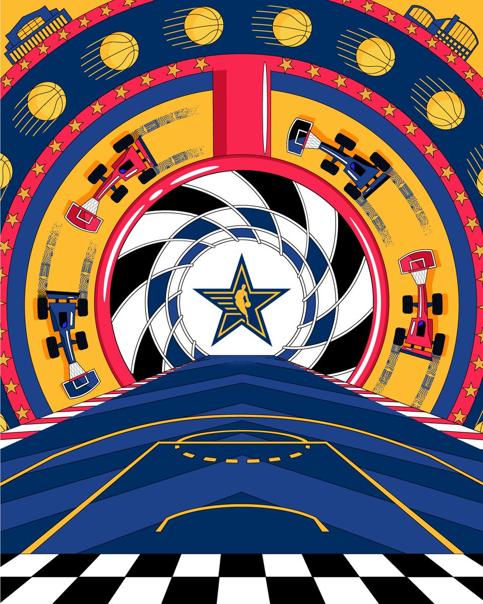 Got to make some announcement graphics with <a href="/NBA/">NBA</a> for this year’s <a href="/NBAAllStar/">#NBAAllStar</a> in Indy 🏀✨🏁

#NBAAllStar