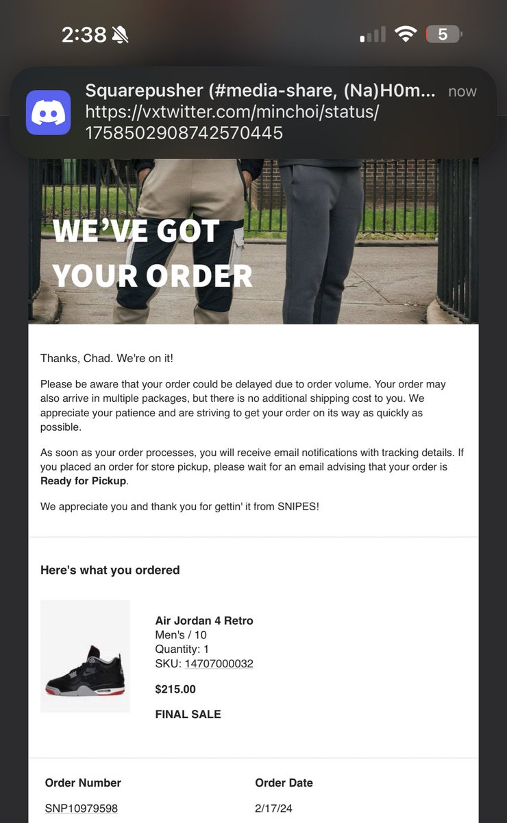 iKage's tweet photo. @snkr_twitr Nordstrom canceled my order but but got the long awaited W https://t.co/OGdWlzhyad