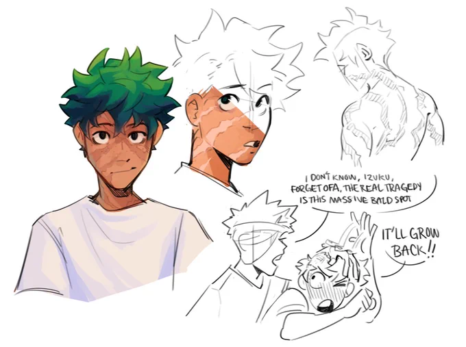 #MHASpoilers I was thinking about deku having permanent scars from blackwhip 