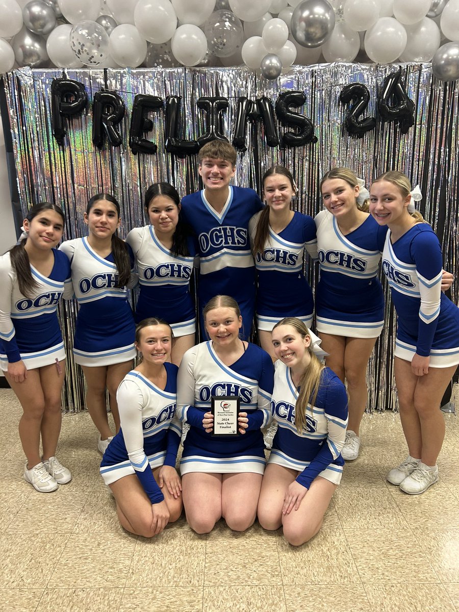 cheer_oc's tweet photo. WE’RE GOING TO STATE! 💙 #yeswecan #wenotme #occ #defendingstatechamps #goingforthethreepeat @Athletics_OCHS @OCFSD https://t.co/oY15jnIm0U