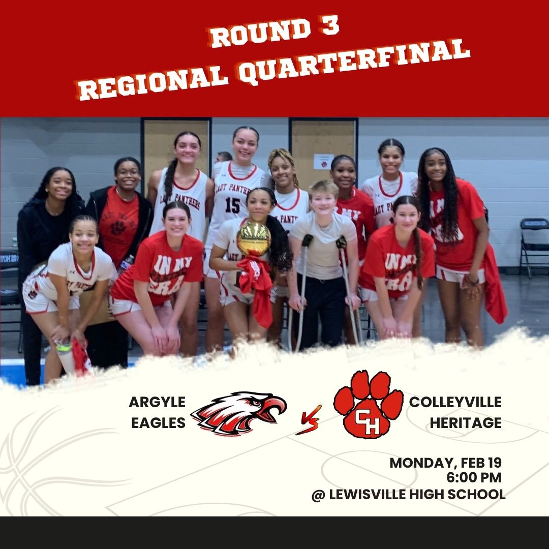 Our Regional Quarterfinal game will be Monday, February 19th vs Argyle! Be sure to come out and cheer on Lady Panther basketball @ Lewisville High School Monday, February 19th at 6:00 PM Tickets: $5 Adults $3 Students lewisvilleisd.hometownticketing.com/embed/event/24…