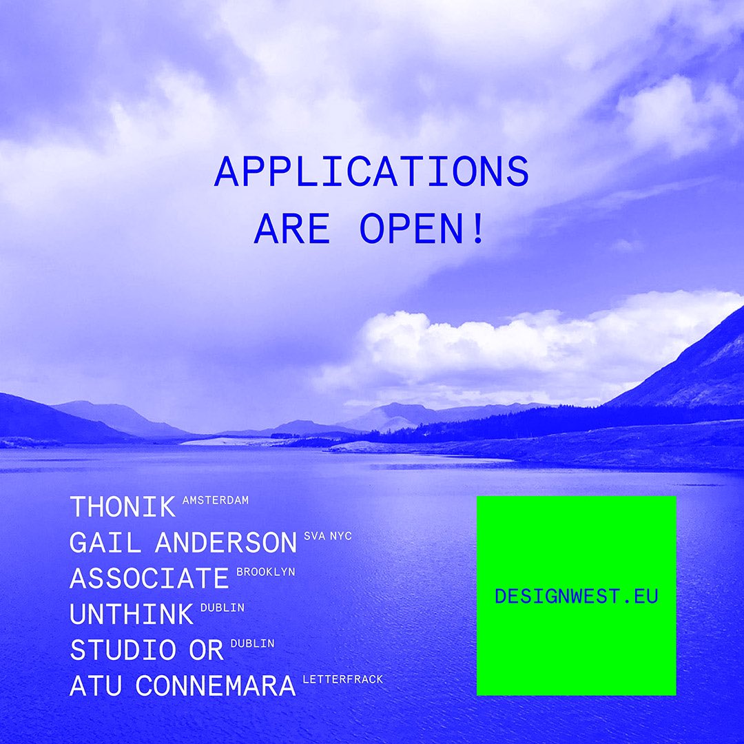 Applications are open! #ApplyNow at designwest.eu