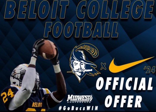 After a great talk with <a href="/TGeggie6/">Trevor Geggie</a>  I’m excited to say I got my second offer from Beloit college <a href="/IsaacShelby/">Isaac Shelby</a> <a href="/ClarksvilleFB/">Clarksville Football</a>