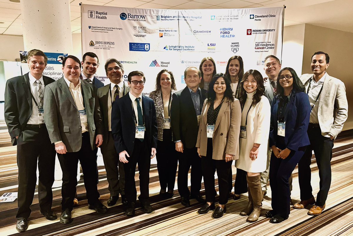 Pretty good looking group repping @PennMedicine at #NASBS2024. One of the best parts of @NASBSorg: multidisciplinary collaboration. @Penn_ENT @PennNSG @PennRadOnc 💪💀🧠