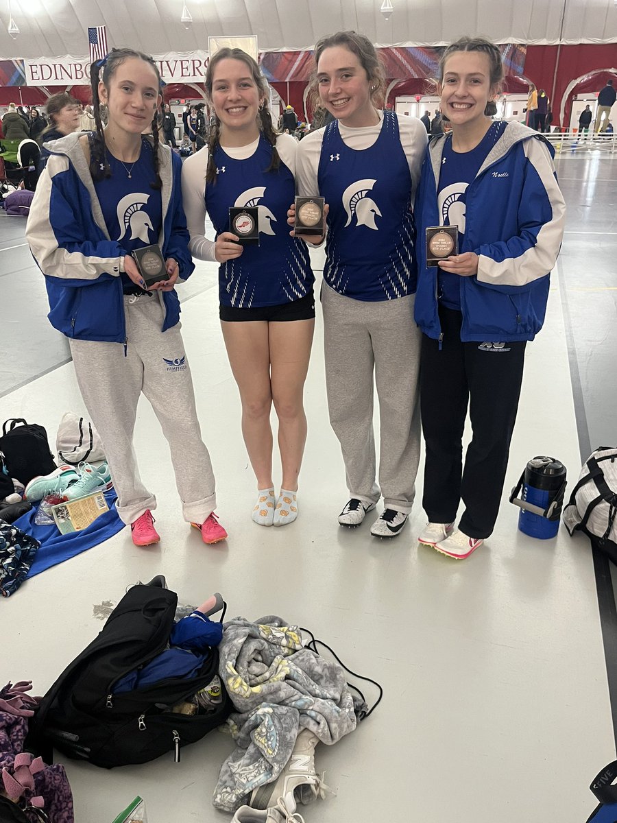 HempfieldAreaTF's tweet photo. The girls 4x800 meter relay team if @Alicia_Weimer08 @SemowGrace @NoelleDoughert2 and Ashley Meszar placed 6th! https://t.co/hVIjV1rVLR