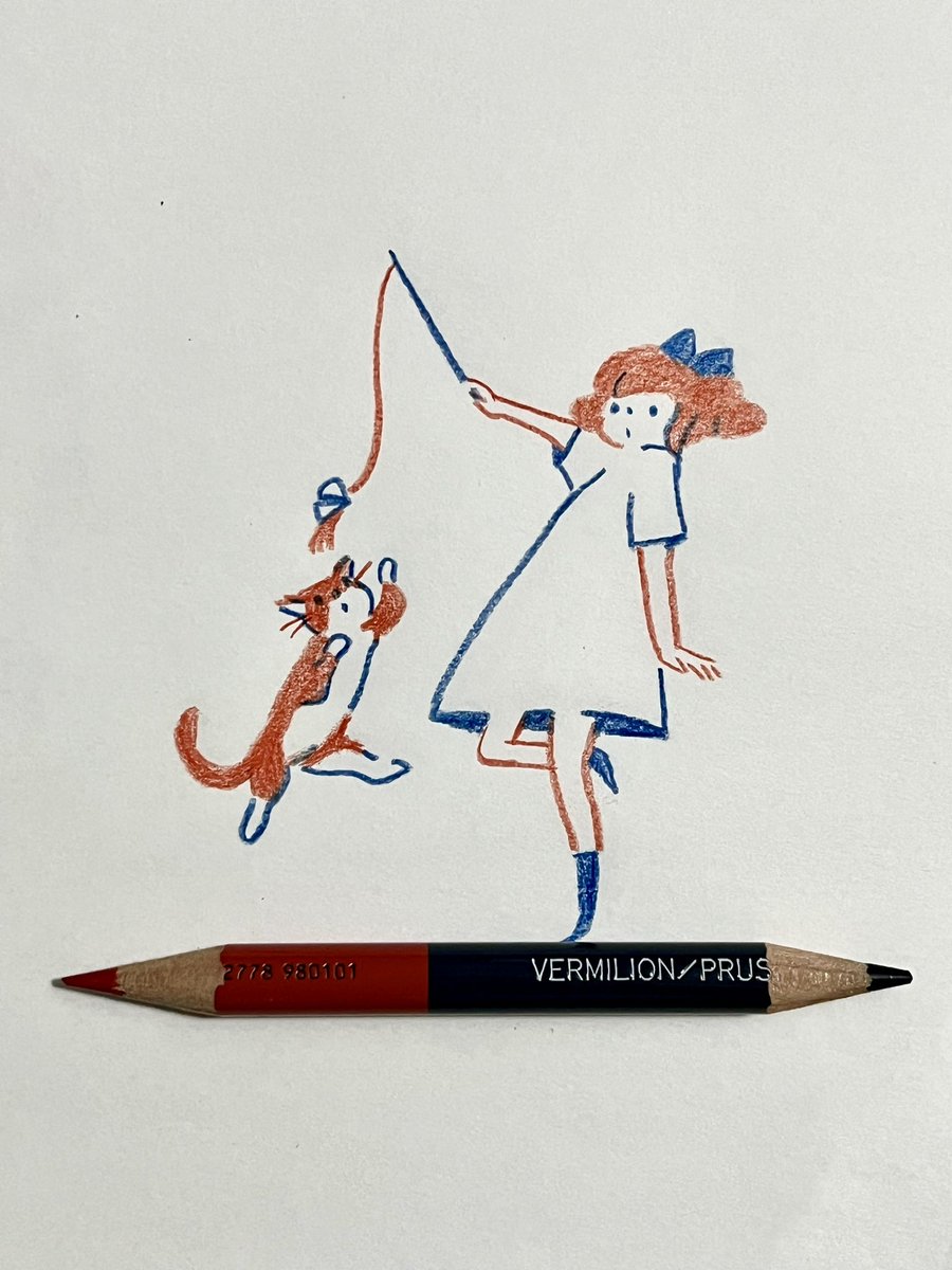 「"赤青鉛筆で描いています 」|ryukuのイラスト