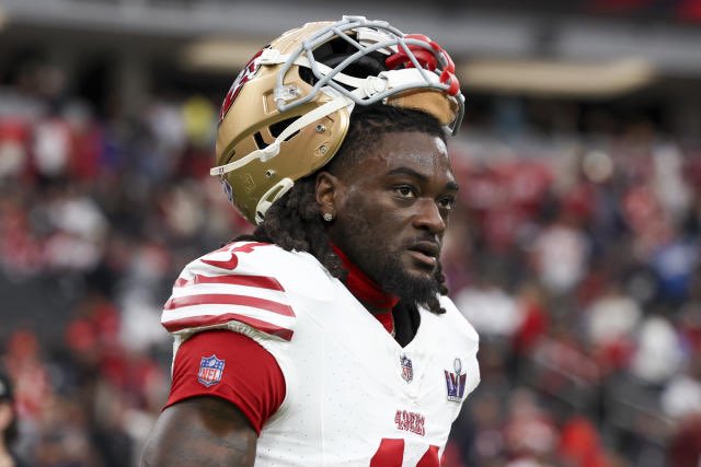 PolymarketBlitz's tweet photo. 𝗥𝗨𝗠𝗢𝗥 𝗔𝗟𝗘𝗥𝗧:
The #49ers are coming to terms with the fact that they will likely have to trade Brandon Aiyuk this offseason.

Aiyuk is the 49ers top weapon outside of CMC but trading Deebo ($21.8M Dead money) and Kittle (18.9M dead money) is not an option.

Aiyuk wants a new contract and has threatened to holdout if he doesn’t receive one this offseason.