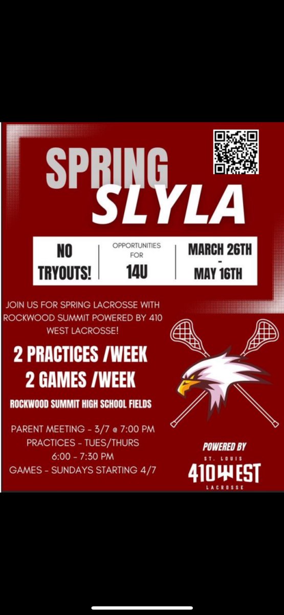 Middle School Girls Lacrosse at Rockwood Summit.