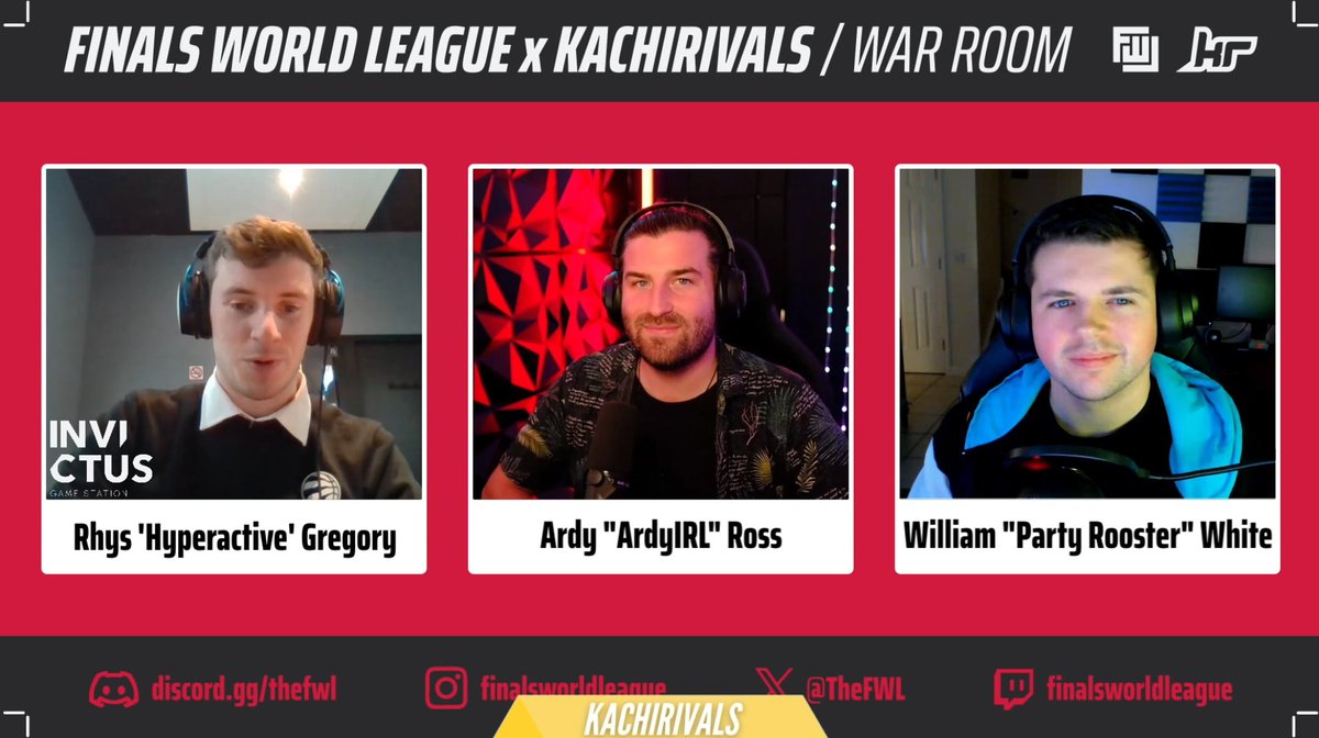 Happy to be casting <a href="/reachthefinals/">THE FINALS</a> today with the first ever $1300 kill race for the game! The future of The Finals Esports is looking bright!!

<a href="/TheFWL/">Finals World League</a> 

🎙️<a href="/TheeHyperactive/">Hyperactive</a>
🎙️<a href="/Party_Rooster/">Party Rooster</a>
🎙️<a href="/Ashurvok/">SNARL | BES | Ashurvok 🔜 Twitchcon 25</a>
🎥<a href="/KingBigDip/">KBD</a>

twitch.tv/finalsworldlea…