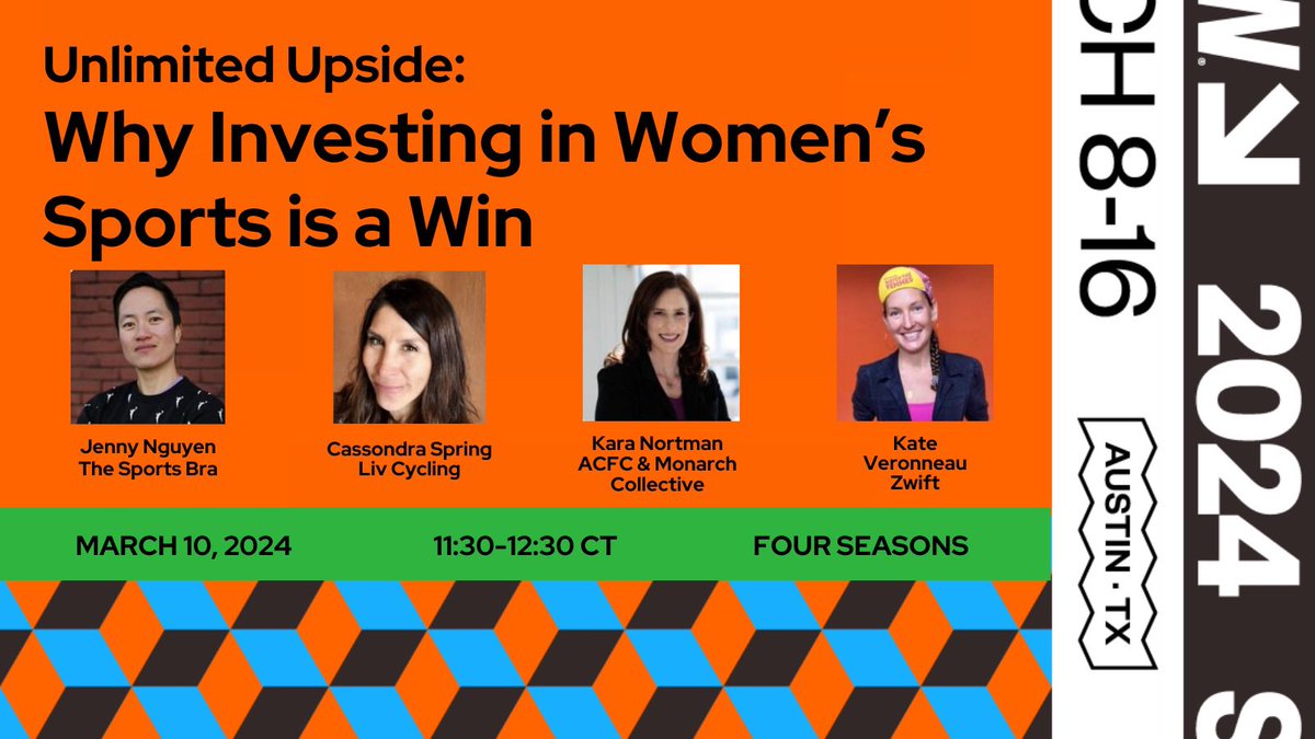 Mark your calendars 📆✍🏻💫 We’re headed to Austin for #SXSW2024!!! Catch me and these women’s sports heavyweights as we discuss the momentum and astronomical movement shifting the landscape of the entire sports industry!! #LFG 🚀🚀🚀