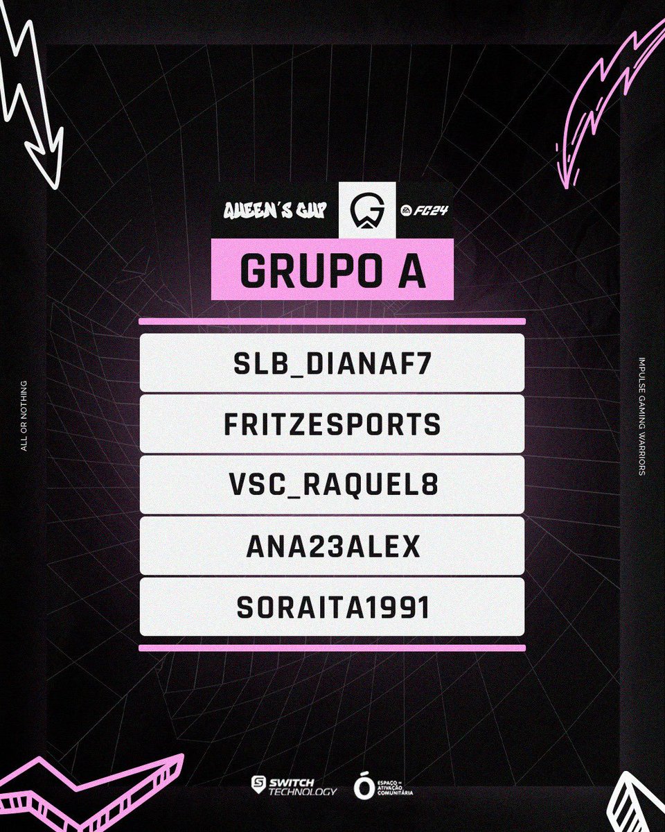 ImpulseGW's tweet photo. Amanhã arranca a QUEEN’S CUP 💥

Estes são os 4 Grupos que compõem a primeira etapa da competição!

Acompanha amanhã a transmissão no canal do nosso @JVaz8_ a partir das 15 horas

📺 https://t.co/npEZoIvjQo

#QUEENSCUP #EAF24 https://t.co/5m0G8AuEbQ