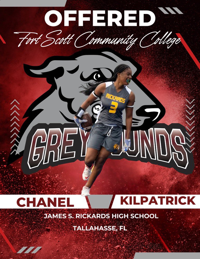 Nel40160554's tweet photo. AGTG🙏🏾 After a conversation with @CoachMunsonFSCC I’m blessed to receive my 5th offer from Fort Scott Community College #gogreyhounds #flagfootball https://t.co/rI4by5FAJ4
