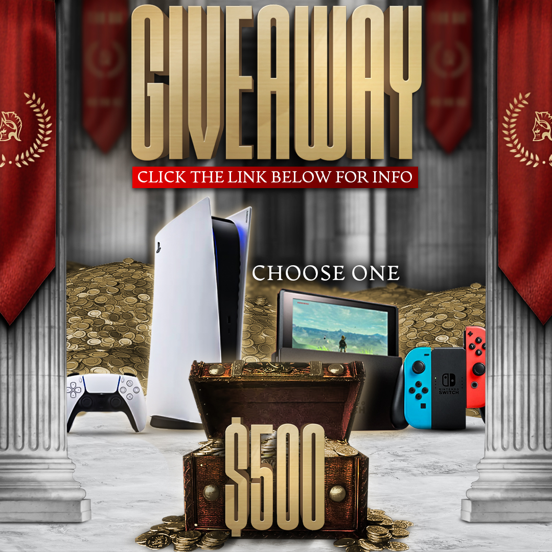 🚨BIGGEST GIVEAWAY IN YEARS🚨

Enter for a chance to win one of the three prizes (PS5, $500 CASH, Nintendo Switch)! 💰

🔗: gleam.io/71HKS/500-cash…