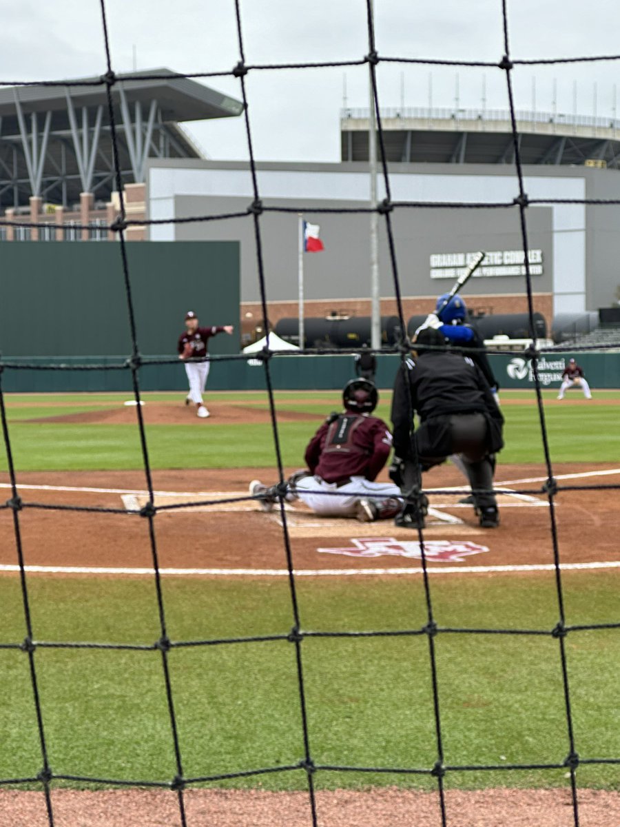 aggieprez's tweet photo. #Strike3 #FirstOut in Game 2 of @AggieBaseball vs mcneese #BTHOmcneese #Whoop https://t.co/JFPLBcsE7b
