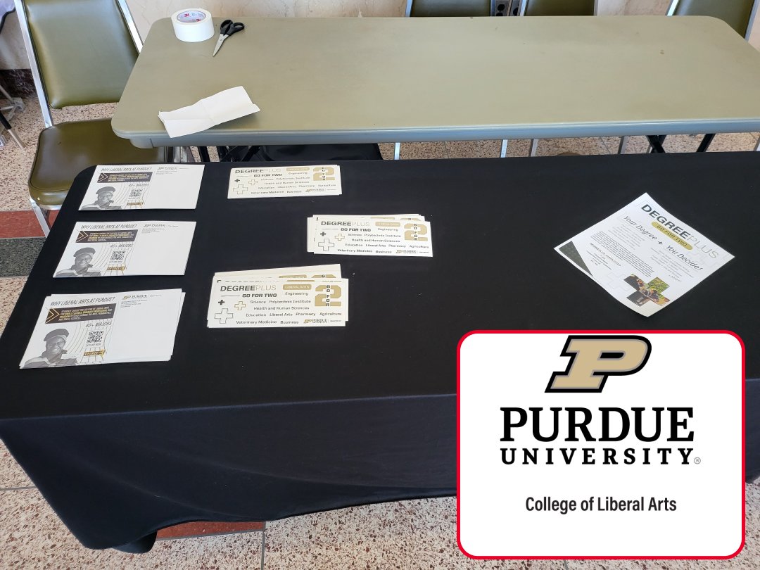 TEDxPurdueU (@tedxpurdueu) on Twitter photo Pamphlets were distributed to our audience featuring each of the speakers, and included was a Degree Plus flyer from the College of Liberal Arts.
Thank you to the Purdue University College of Liberal Arts for making audience handouts possible at TEDxPurdueU! Pamphlets were distributed to our audience featuring each of the speakers, and included was a Degree Plus flyer from the College of Liberal Arts.
Thank you to the Purdue University College of Liberal Arts for making audience handouts possible at TEDxPurdueU!