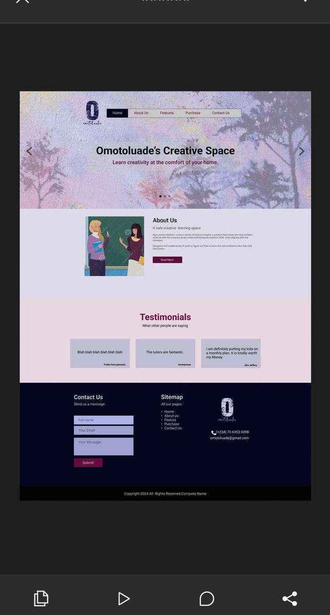 omotoluade's tweet image. Hi guys 👋 Look what I did today. 😊 Introducing my very first UI/UX design! 🎨  A labour of love and learning. Stepping into the world of design and seamless interactions. Excited to share my creative journey with you all! #UIUX #DesignAdventure #Creativebeginnings