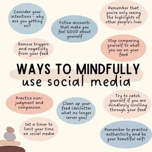 Social media can get real toxic real fast if you’re not careful. Here are som ways to be more mindful when scrolling 💓