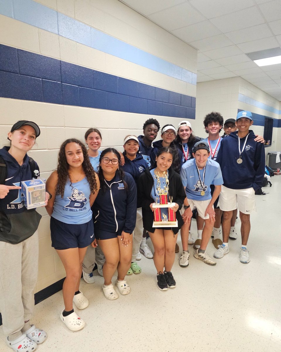 LDBell_Tennis (@ldbell_tennis) on Twitter photo 2nd Place Overall Team at the Irving Nimitz Tennis Tournament .
1st Place Boys Singles: Cristian
2nd Place Boys Doubles : Marco & Tune
3rd Place Boys Singles: Jonathan
<a href="/HEBAthletics/">HEB Athletics</a> <a href="/LDBellAthletics/">LDBellAthletics</a> <a href="/RandyBelcherBHS/">Randy D Belcher</a> 2nd Place Overall Team at the Irving Nimitz Tennis Tournament .
1st Place Boys Singles: Cristian
2nd Place Boys Doubles : Marco & Tune
3rd Place Boys Singles: Jonathan
<a href="/HEBAthletics/">HEB Athletics</a> <a href="/LDBellAthletics/">LDBellAthletics</a> <a href="/RandyBelcherBHS/">Randy D Belcher</a>