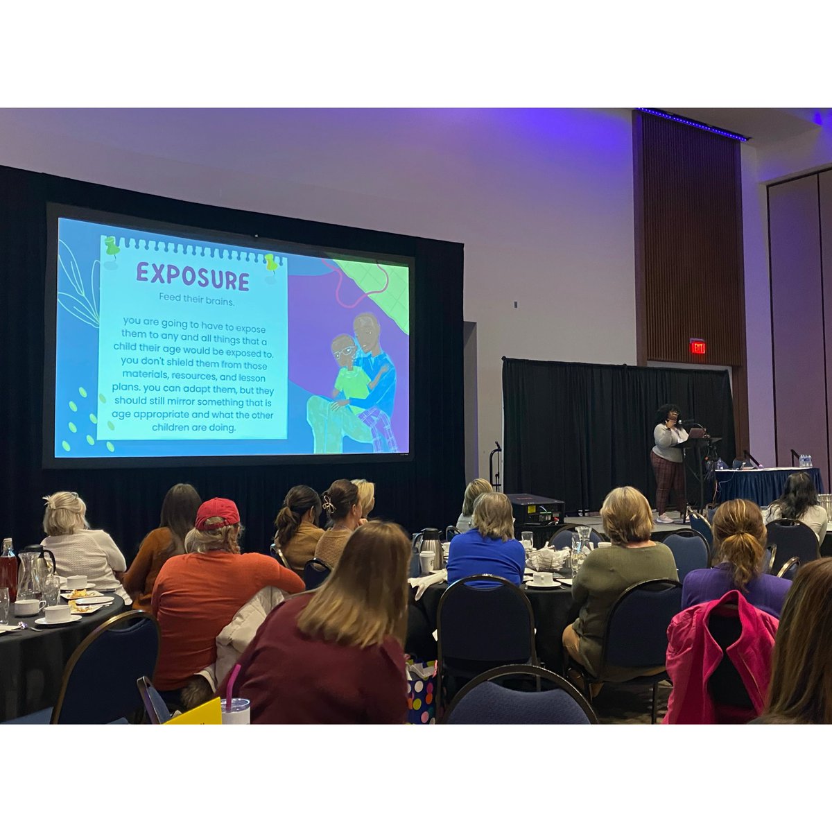 KYSPEECH's tweet photo. A huge thank you to Friday’s Luncheon Speaker, Tiffany Hammond, for sharing your personal experience as an autistic mother parenting two autistic children. A parent perspective is so important to hear. Tiffany’s book, A Day With No Words, is a NYT #1 Bestseller.

#KSHACon24 https://t.co/mdhyHi90Io