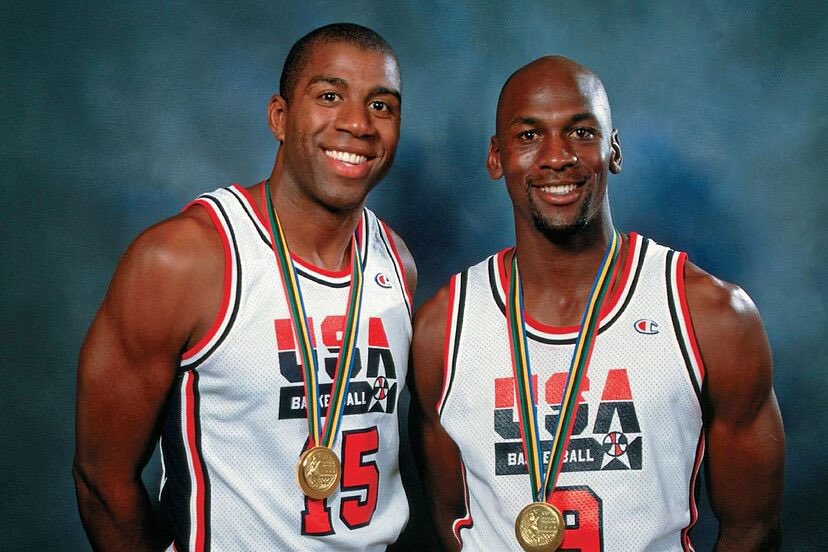 MagicJohnson's tweet image. Wishing a happy birthday to my brother and the best basketball player that’s ever played the game, Michael Jordan! I have so much love and respect for you, and I pray God blesses you with many more!
