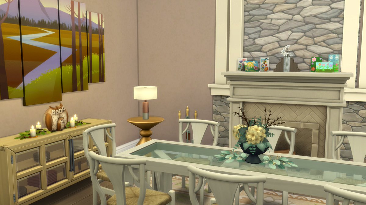 Jemieau's tweet photo. I wanted to build using the Growing Together pack so I built this pastel family apartment 🧸 #TheSims4 #ShowUsYourBuilds https://t.co/U2mxIsuK75