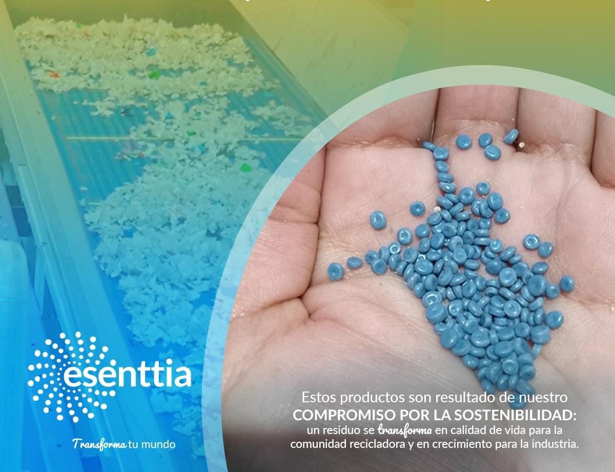 ¡Produjimos nuestros primeros pellets a partir de plástico posconsumo, en nuestra planta de <a href="/EsenttiaSA/">Esenttia</a> en Tocancipá! 👏🏽

Es un GRAN logro que ratifica el compromiso con la sostenibilidad que tenemos como Grupo <a href="/Ecopetrol/">Ecopetroll</a>. 

¡Seguiremos haciendo real la Economía Circular!