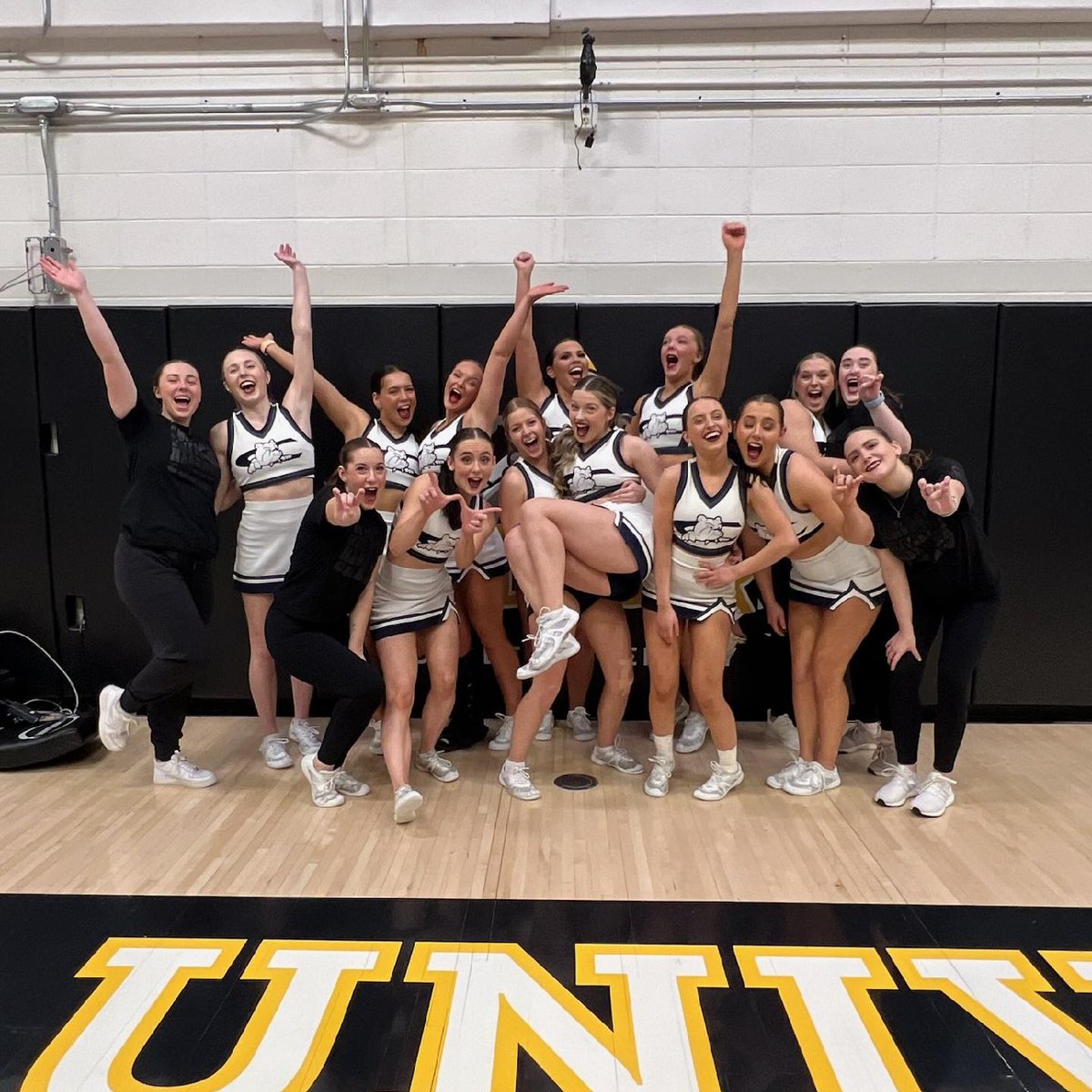 CUNE Cheer takes FIRST PLACE at the Dordt Invite with a score of 80.9!! 🏆 #skodawgs 🐾