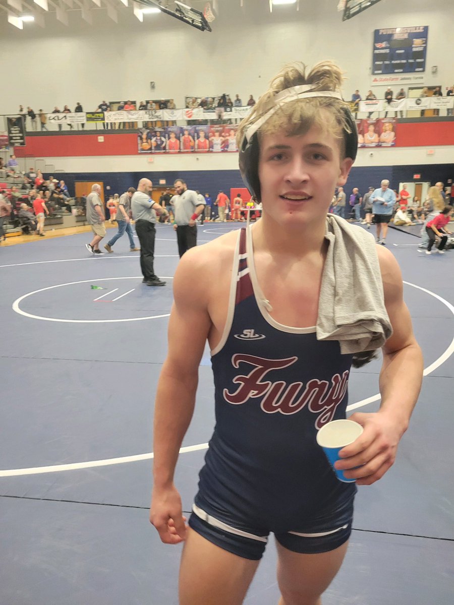 INNvision_FIHS's tweet photo. Caden Carnes defeats the defending state champion at 157 to become the first #Fury wrestler to earn an individual Upper State championship💪💙❤️ https://t.co/ZsqfanmuKv