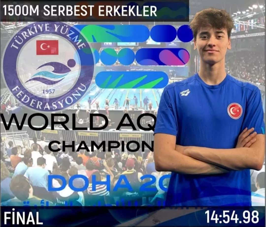 Doha'da  final🌟
Sporcumuz @kuzeytuncelli ilk defa katıldığı Açıkyas Dünya Şampiyonası 1500 serbest branşında finalde...
Katılacağı ilk finalinde başarılar ve bol şans dileriz.
Haydi KUZEY
#AQUADoha2024 #yildizlaryuzme