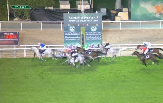 Liwa Oasis (Gr2PA)
1400m, Abu Dhabi, UAE
1. HEROS DE LAGARDE (FR)
2. Ekleel Athbah (FR)
3. AF Maqam (AE)
Dist: 1.5, Ns  Time: 1.27.60