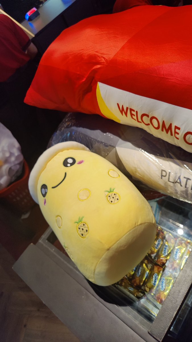 MowchiMango's tweet photo. timezone date w/ husband, ended up having 2 pillows and 1 huge plushie https://t.co/2Gi0Avtx5k