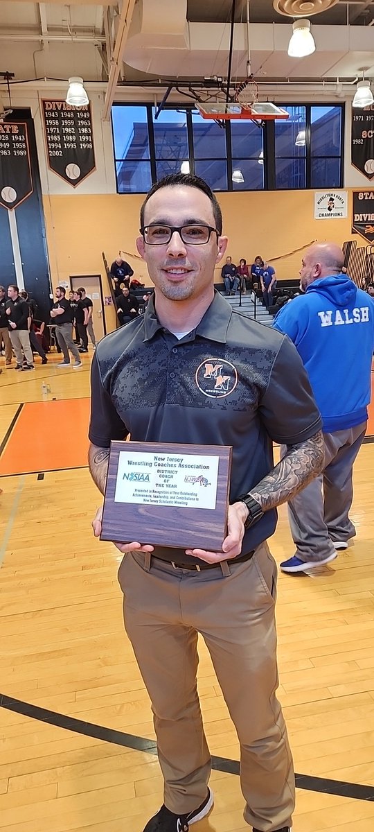 Congratulations to Coach Morley on being named coach of the year.