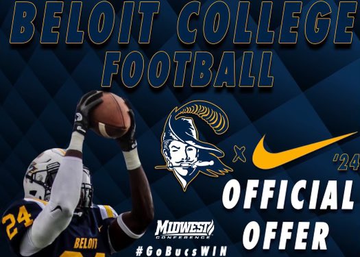 After a conversation with <a href="/Coach_Soenksen/">Ted Soenksen</a> I’m blessed to receive my 4th offer from <a href="/BeloitBucsFB/">BeloitBucsFootball</a>. <a href="/CoryHelms7251/">Cory Helms</a> <a href="/Pick6Kirkland_/">Organized Confusion</a> <a href="/CoachLewis_shec/">Coach Kaiwan Lewis</a> <a href="/marcusmcgill1/">marcus mcgill</a>