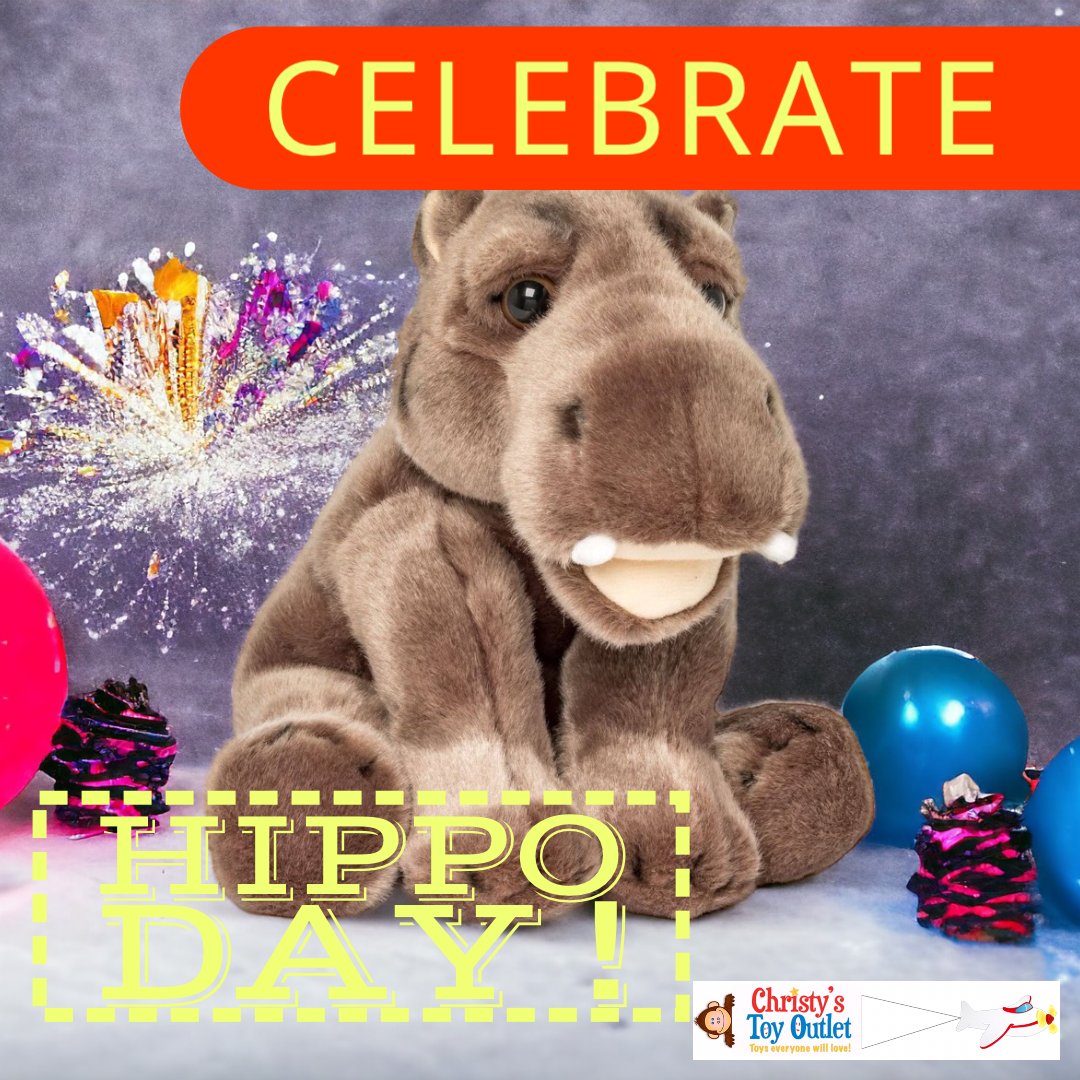 'Happy World Hippo Day! 🦛 Let's celebrate these majestic creatures today and appreciate both their cute plush versions and their powerful presence in the wild. Just remember, never mess with a mother hippo and her calf! #WorldHippoDay #HippoDay #ProtectWildlife #HippoLove'